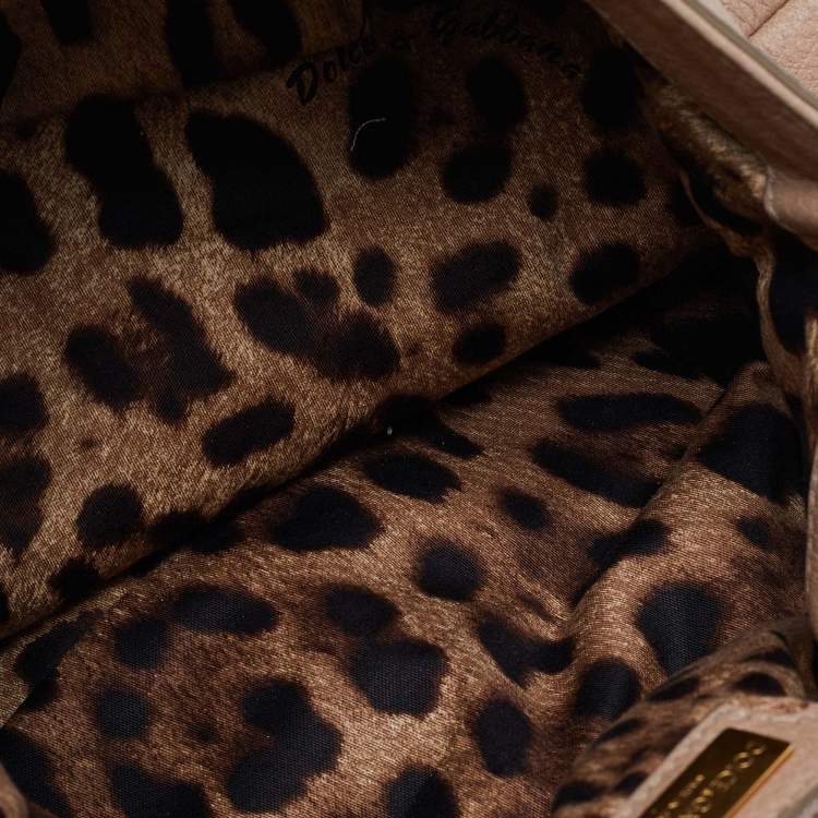 مملوكة مسبقًا Dolce & Gabbana Beige Leather Flap Top Handle Bag
