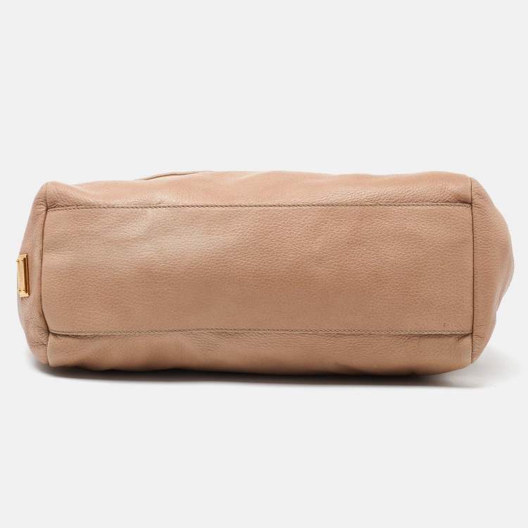 مملوكة مسبقًا Dolce & Gabbana Beige Leather Flap Top Handle Bag