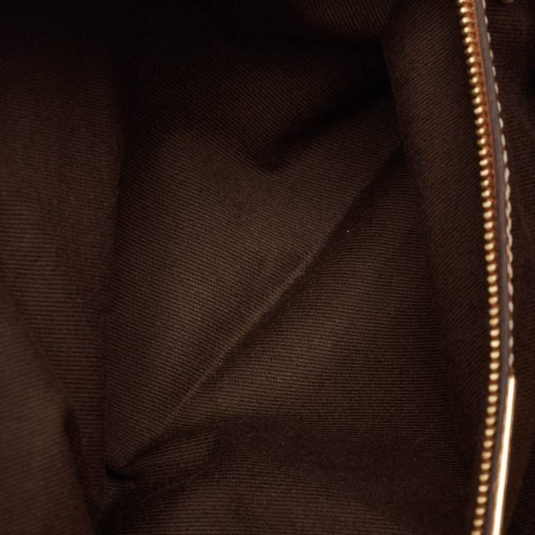 Pre Owned Dolce & Gabbana Brown/Black Leopard Print Coated Canvas and Leather Satchel