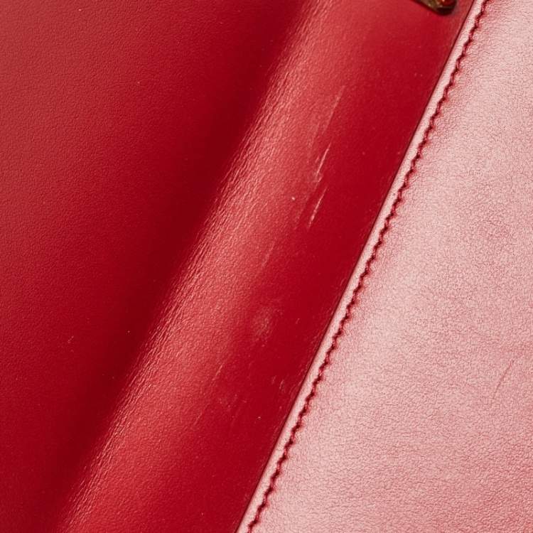 Pre Owned Dolce & Gabbana Red Leather DG Girls Phone Bag