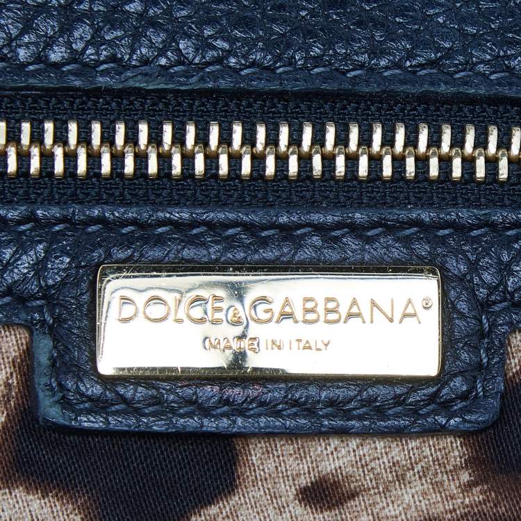 Pre Owned Dolce & Gabbana Black Soft Leather Miss Sicily Top Handle Bag