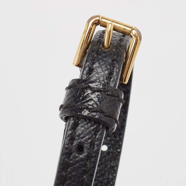 مملوكة مسبقًا Dolce & Gabbana Black Leather Small Miss Sicily Top Handle Bag