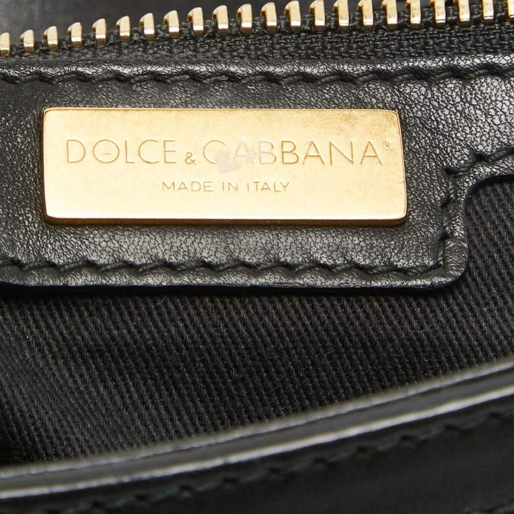 مملوكة مسبقًا Dolce & Gabbana Brown/Beige Leopard Print Calfhair and Leather Medium Sicily Top Handle Bag