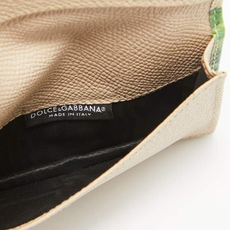 مملوكة مسبقًا Dolce & Gabbana Multicolor Floral Print Leather Card Case