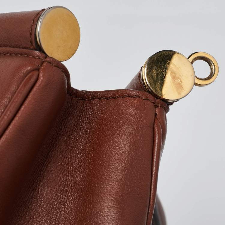 Pre Owned Dolce & Gabbana Brown Leather Miss Sicily Tote