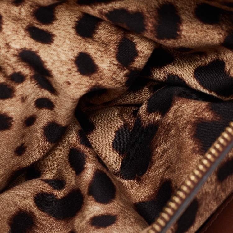 Pre Owned Dolce & Gabbana Brown Leather Miss Sicily Tote