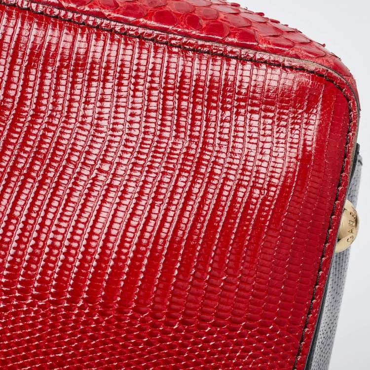 Pre Owned Dolce & Gabbana Multicolor Python,Alligator and Leather A Los Toros Tote