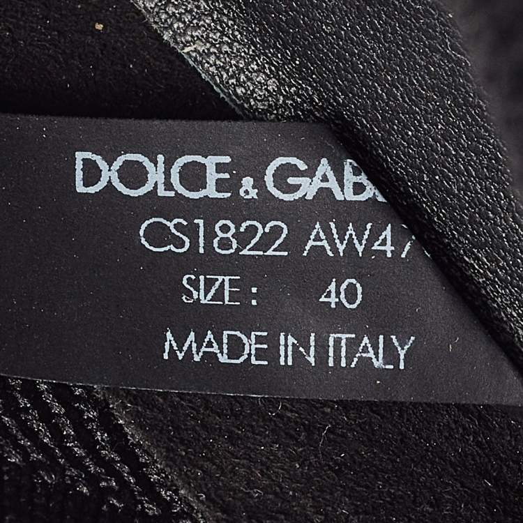 Pre Owned Dolce & Gabbana Black Fabric Sorrento Sneakers Size 40