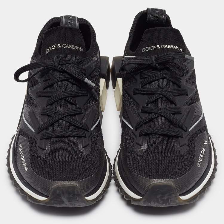 Pre Owned Dolce & Gabbana Black Fabric Sorrento Sneakers Size 40