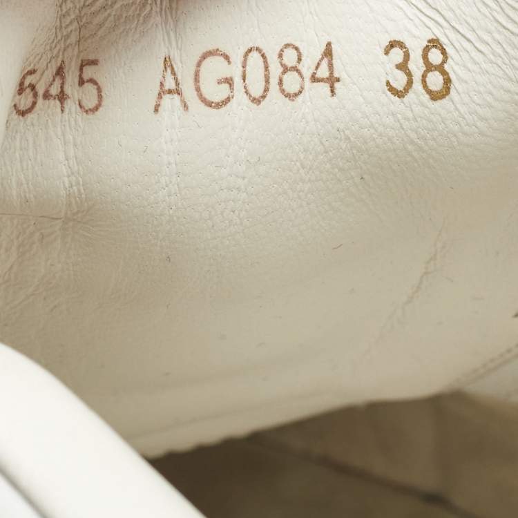 Pre Owned Dolce & Gabbana White Leather Portofino Sneakers Size 38