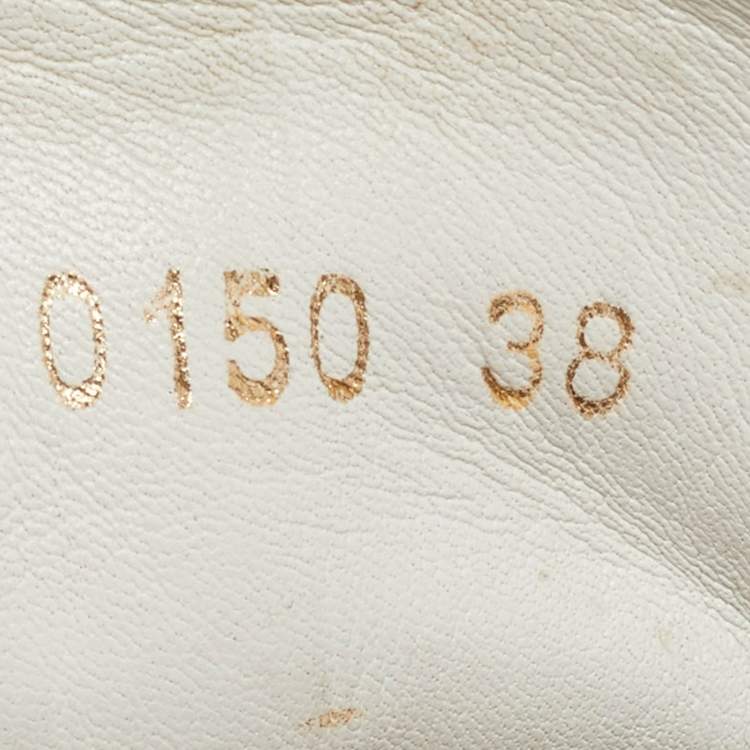 Pre Owned Dolce & Gabbana White Leather Love Applique Portofino Low Top Sneakers Size 38