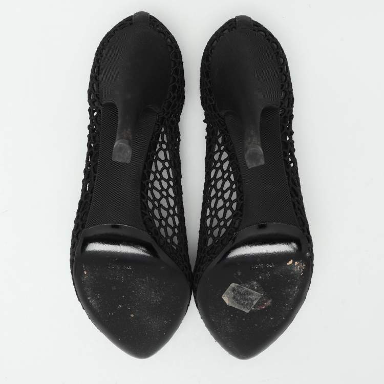 Pre Owned Dolce & Gabbana Black Crochet Pumps Size 39