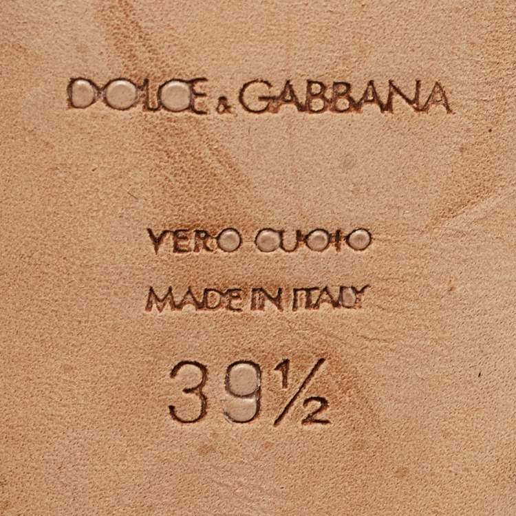 Pre Owned Dolce & Gabbana Beige Lizard Embossed Leather Bellucci Crystals Pumps Size 39.5