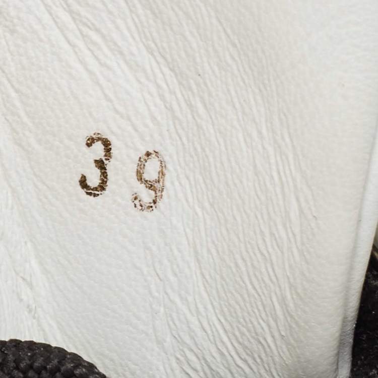 Pre Owned Dolce & Gabbana White Leather Portofino Lace Up Sneakers Size 39