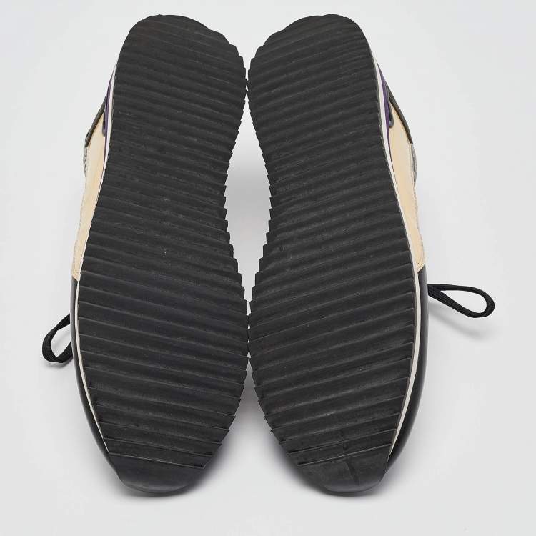 مملوكة مسبقًا Dolce & Gabbana Multicolor Mesh and Leather Low Top Sneakers Size 39