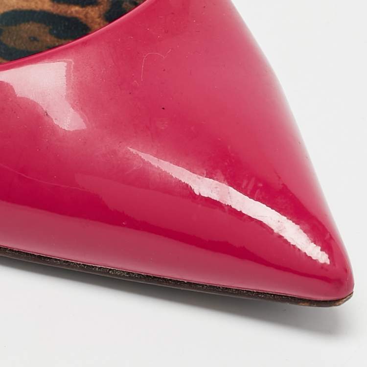 Pre Owned Dolce & Gabbana Red Patent Leather Pointed Toe Pumps Size 40.5
