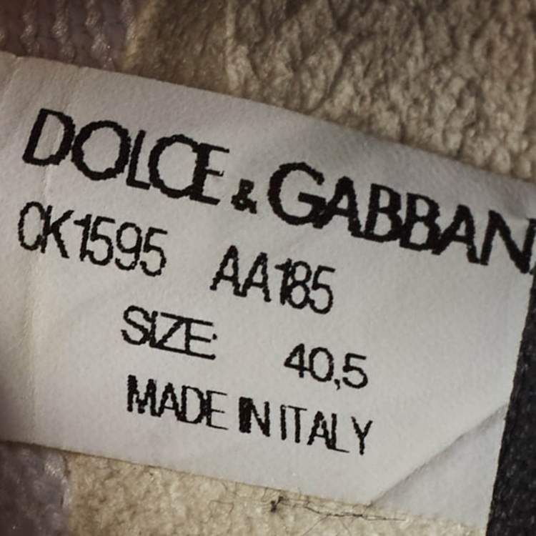 Pre Owned Dolce & Gabbana Pink Floral Fabric Sorrento Slip-On Sneakers Size 40.5