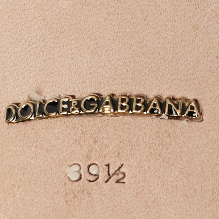 Pre Owned Dolce & Gabbana Beige Lace Bellucci Crystal Embellishment Pumps Size 39.5