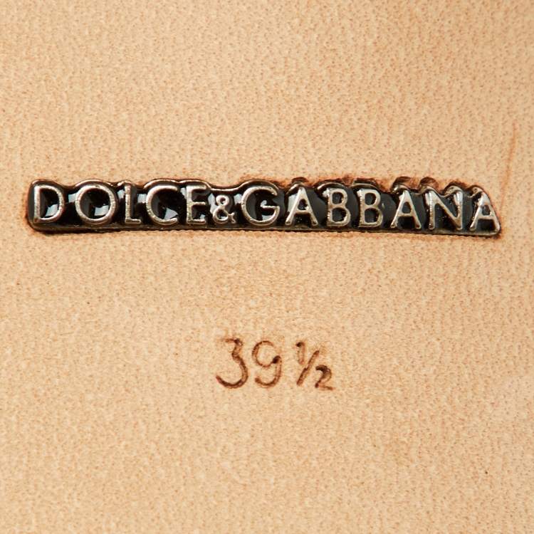 Pre Owned Dolce & Gabbana Grey Lace Bellucci Crystal Embellishment Pumps Size 39.5