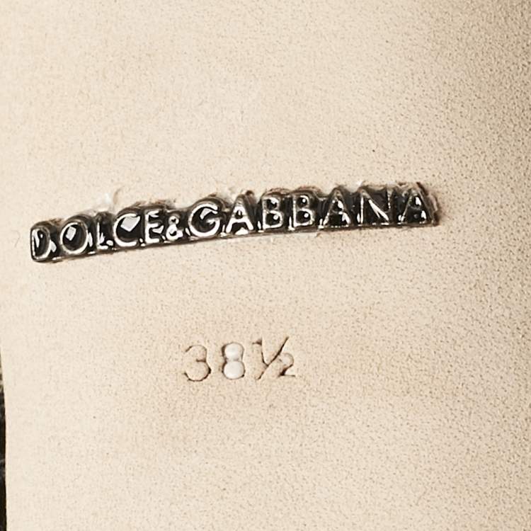 Pre Owned Dolce & Gabbana Black Lace Bellucci Pumps Size 38.5