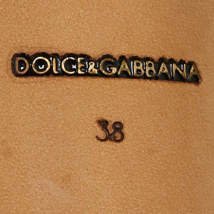 Pre Owned Dolce & Gabbana Pink Suede Ankle Strap Sandals Size 38