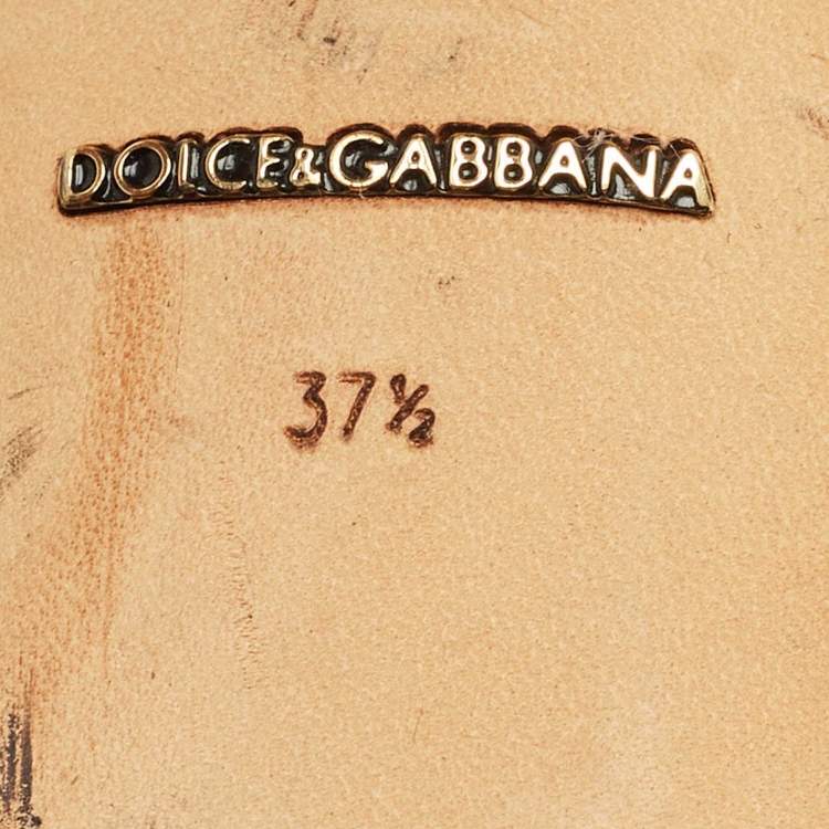 Pre Owned Dolce & Gabbana Multicolor Floral Print Patent Leather Pointed Toe Pumps Size 37.5