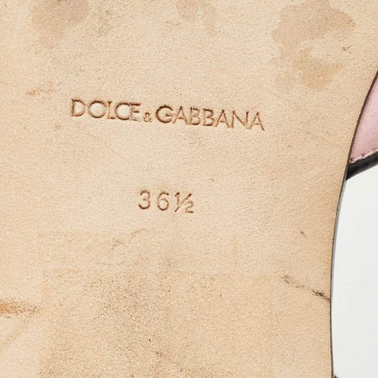 Pre Owned Dolce & Gabbana Multicolor Graffiti Leather Flat Sandals Size 36.5