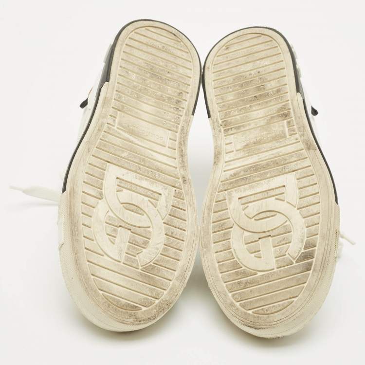 Pre Owned Dolce & Gabbana Multicolor Leather and Suede Custom 2.Zero Sneakers Size 38
