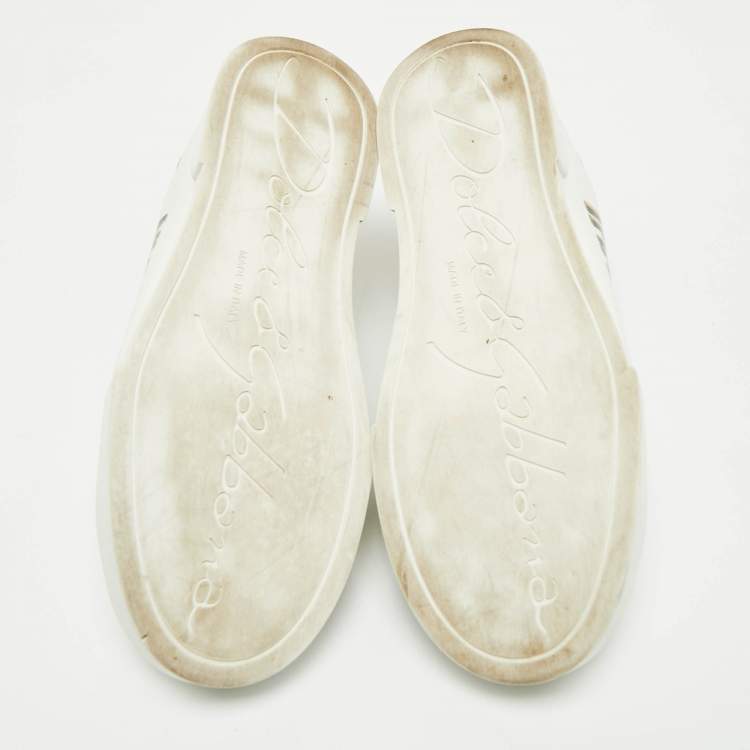 Pre Owned Dolce & Gabbana White Leather Portofino Low Top Sneakers Size 37