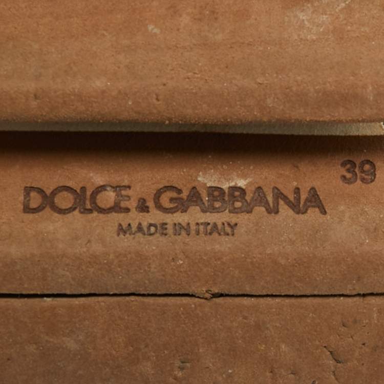 Pre Owned Dolce & Gabbana Multicolor Suede and Leopard Print Fabric Low Top Sneakers Size 39