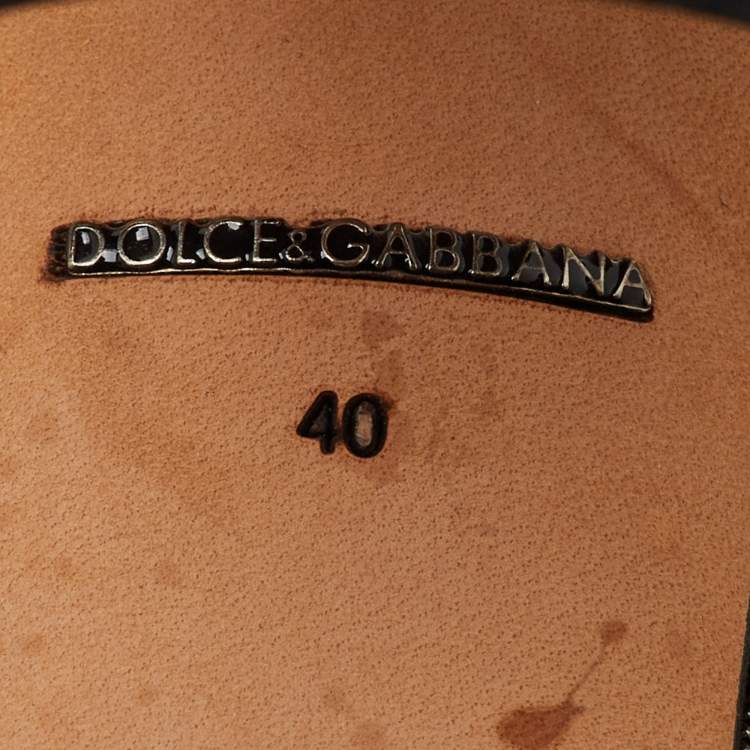 Pre Owned Dolce & Gabbana Black Suede and Mesh Cap Toe Slingback Pumps Size 40