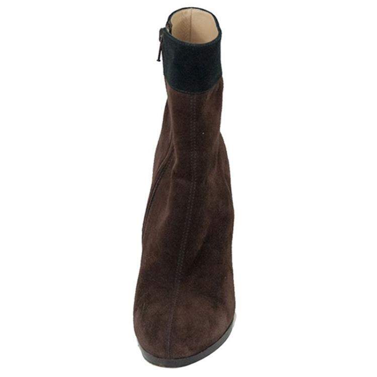 Pre Owned Dolce & Gabbana Brown Suede Ankle Boots Size 39