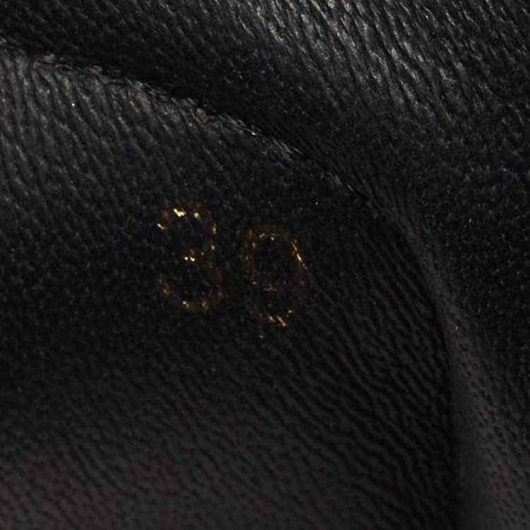 Pre Owned Dolce & Gabbana Black Leather DG Heart Sneakers Size 39