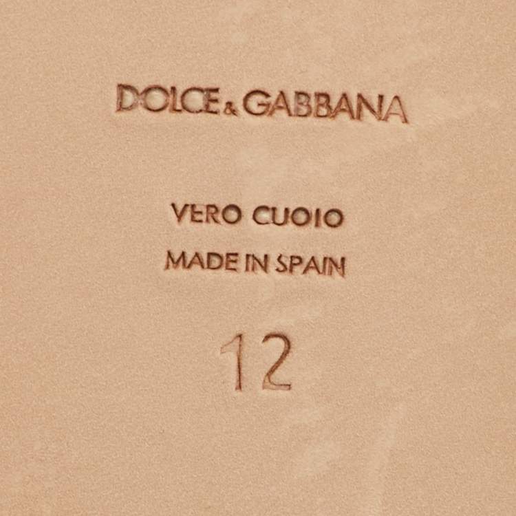 Pre Owned Dolce & Gabbana Multicolor Maiolica Print Canvas and Leather Slip On Espadrilles Size 46