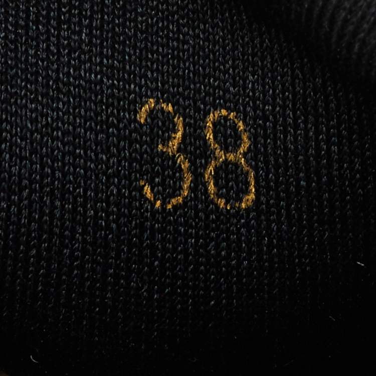 Pre Owned Dolce & Gabbana Multicolor Leather and Glitter Low Top Sneakers Size 38