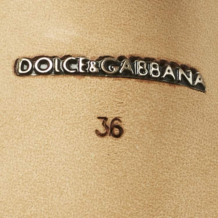 Pre Owned Dolce & Gabbana Blue Brocade Fabric Crystal Embellish Majolica Ankle Strap Sandals Size 36