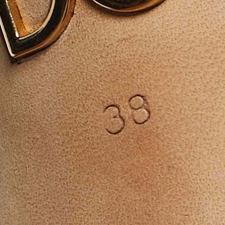 Pre Owned Dolce & Gabbana Silver Lurex Fabric Ankle Strap Sandals Size 38