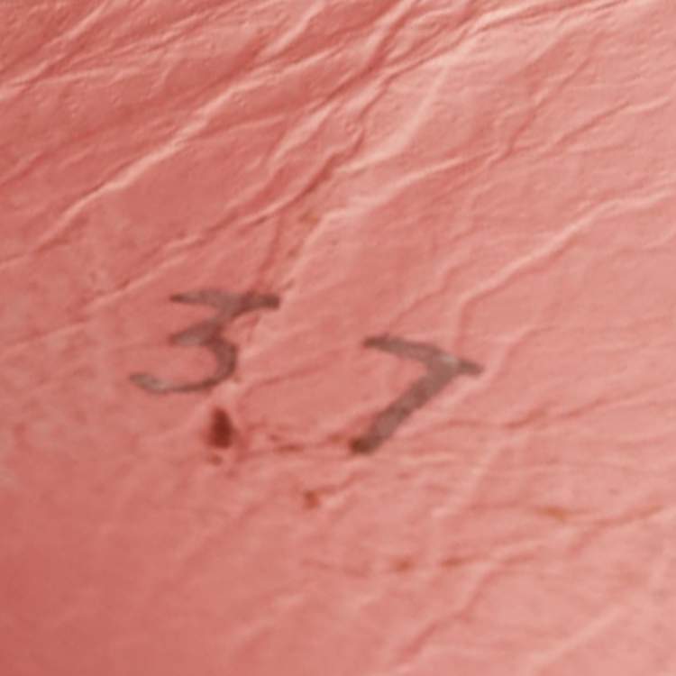 Pre Owned Dolce & Gabbana Pink Flower Print Patent Leather Crystal Embellished Ankle Strap Sandals Size 37