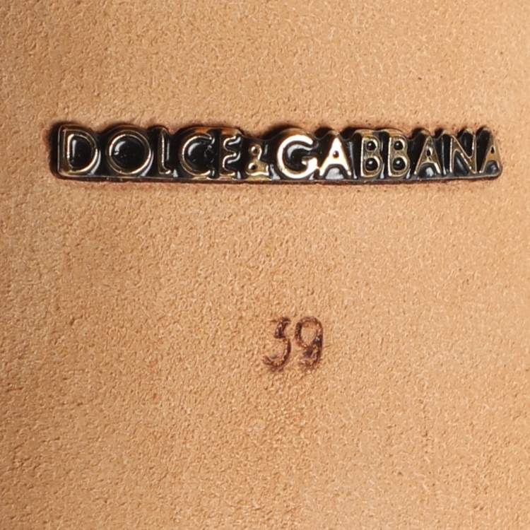 Pre Owned Dolce & Gabbana Black Polka Dot Satin Bow Pumps Size 39