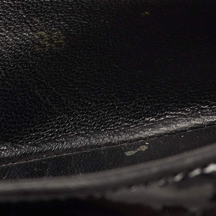 Pre Owned Dolce & Gabbana Bow Size 38 Black Patent Leather Ballet Flats