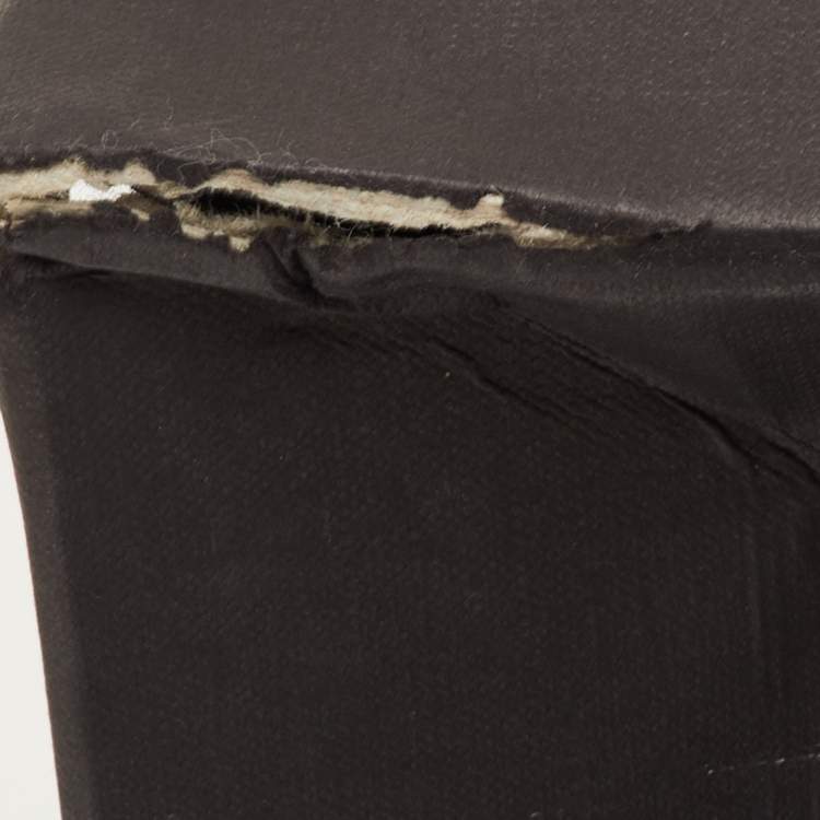 Pre Owned Dolce & Gabbana Size 35 Silver Satin Crystal Embellished Ankle Strap Sandals