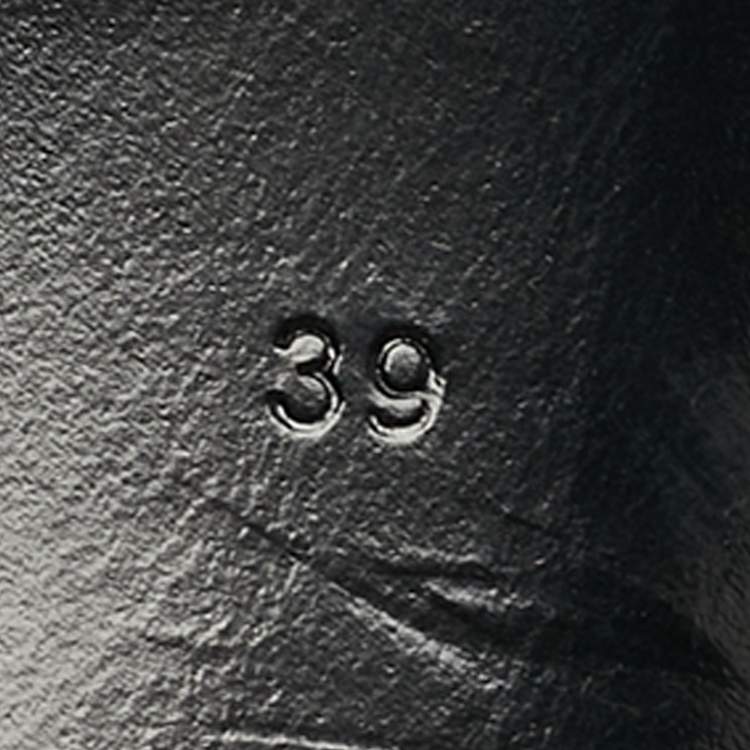 Pre Owned Dolce & Gabbana DG Logo Size 39 Black Patent Leather Slingback Pumps