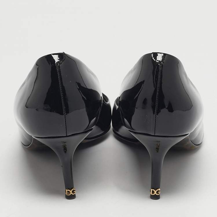 Pre Owned Dolce & Gabbana Size 41 Black Patent Leather Pointed Toe Pumps