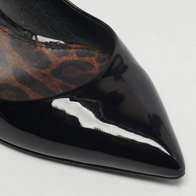 Pre Owned Dolce & Gabbana Size 41 Black Patent Leather Pointed Toe Pumps