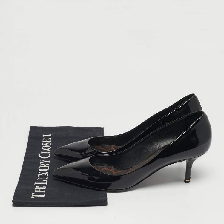 Pre Owned Dolce & Gabbana Size 41 Black Patent Leather Pointed Toe Pumps