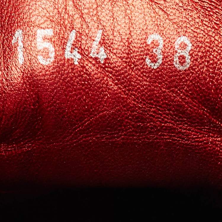 Pre Owned Dolce & Gabbana Portofino Size 38 White/Black Leather Lace Up Sneakers