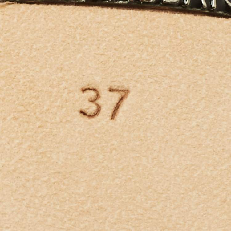 Pre Owned Dolce & Gabbana Bellucci Size 37 Beige Lizard Embossed Leather Pumps