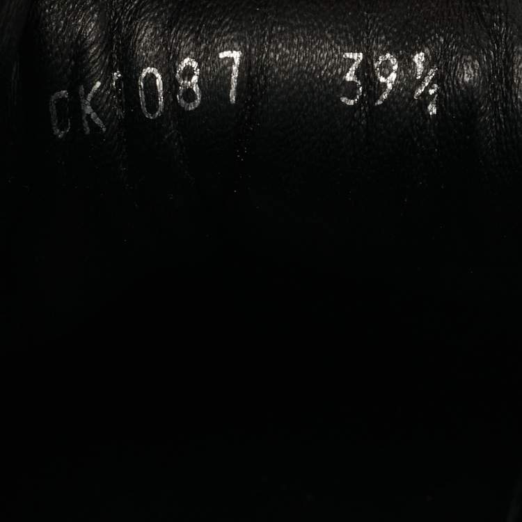 Pre Owned Dolce & Gabbana Size 39.5 Multicolor Glitter, Leather and Suede Lace Up Sneakers