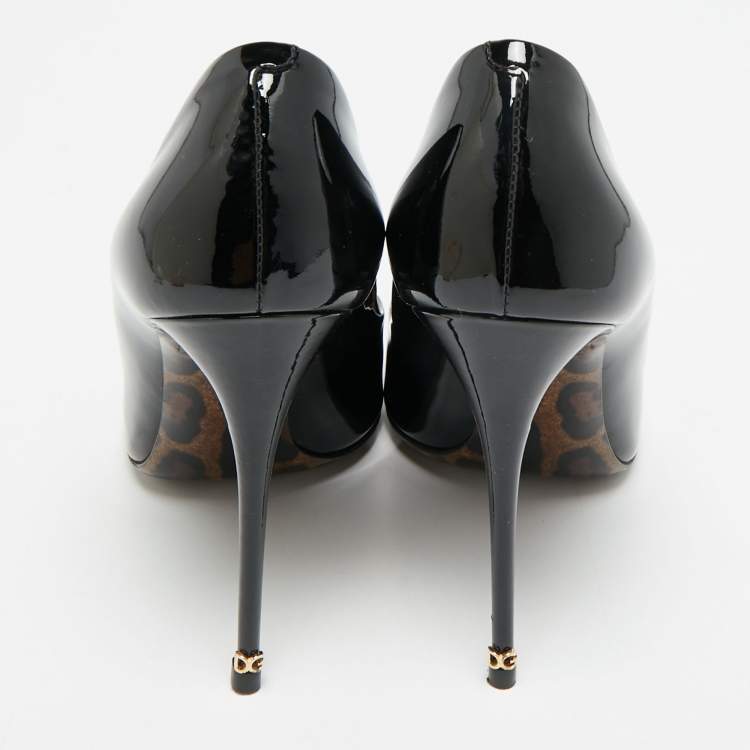 Pre Owned Dolce & Gabbana Size 39 Black Patent Leather Pointed Toe Pumps