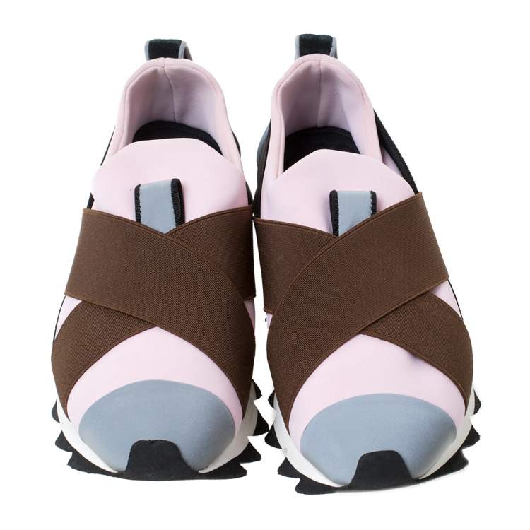 Pre Owned Dolce & Gabbana Multicolor Neoprene and Elastic Band Ibiza Sneakers Size 37